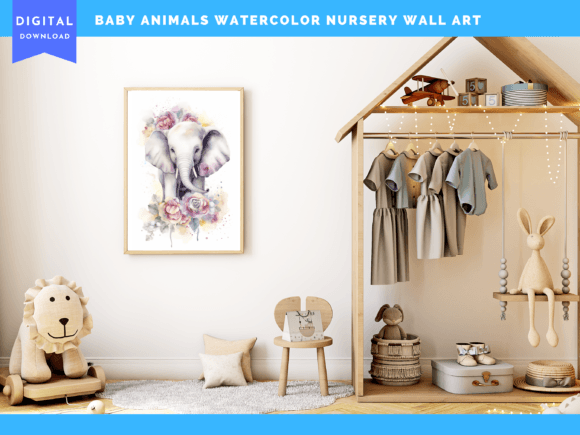 Download Baby Animal Nursery Set of 3 Wall Art 06 - Baby Collection
