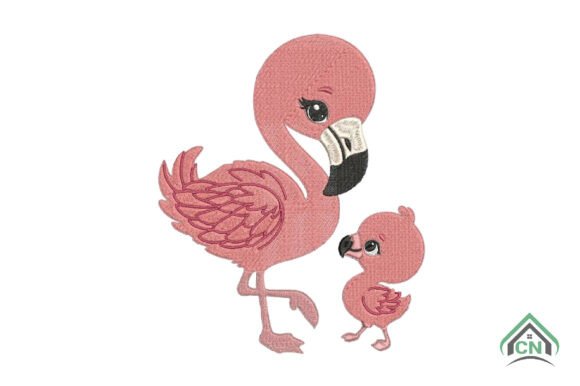 Download Flamingo Mom and Baby Embroidery - Baby Collection