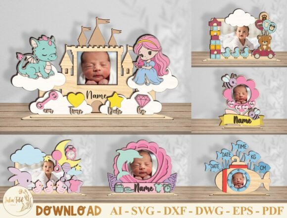 Download Baby Milestone Photo Frame SVG Bundle - Baby Collection